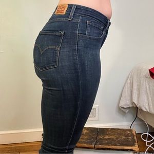 Levi’s 721 high rise skinny jeans, dark wash